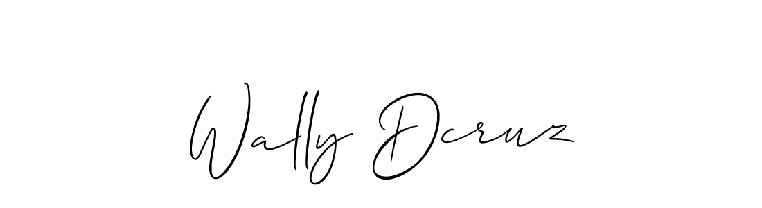 How to make Wally Dcruz name signature. Use Allison_Script style for creating short signs online. This is the latest handwritten sign. Wally Dcruz signature style 2 images and pictures png