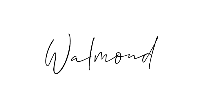It looks lik you need a new signature style for name Walmond. Design unique handwritten (Allison_Script) signature with our free signature maker in just a few clicks. Walmond signature style 2 images and pictures png