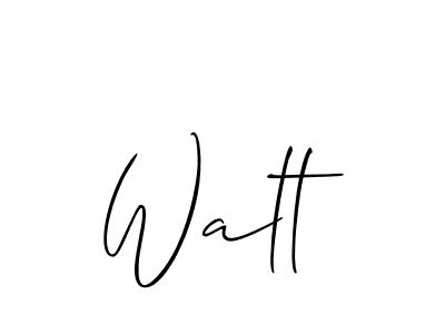 How to make Walt signature? Allison_Script is a professional autograph style. Create handwritten signature for Walt name. Walt signature style 2 images and pictures png