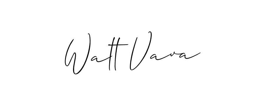 Create a beautiful signature design for name Walt Vava. With this signature (Allison_Script) fonts, you can make a handwritten signature for free. Walt Vava signature style 2 images and pictures png