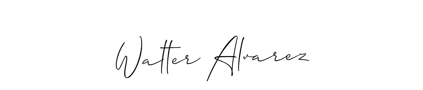 Also You can easily find your signature by using the search form. We will create Walter Alvarez name handwritten signature images for you free of cost using Allison_Script sign style. Walter Alvarez signature style 2 images and pictures png