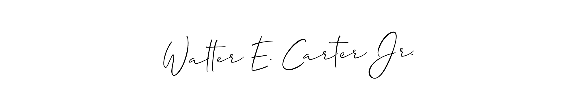 Use a signature maker to create a handwritten signature online. With this signature software, you can design (Allison_Script) your own signature for name Walter E. Carter Jr.. Walter E. Carter Jr. signature style 2 images and pictures png