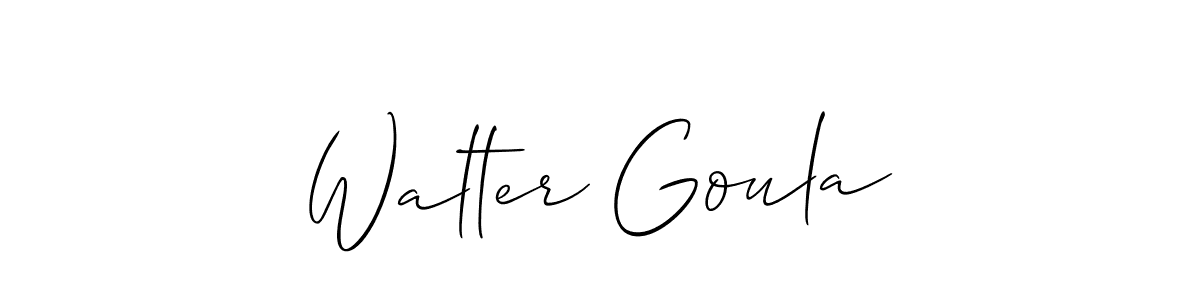 Also You can easily find your signature by using the search form. We will create Walter Goula name handwritten signature images for you free of cost using Allison_Script sign style. Walter Goula signature style 2 images and pictures png