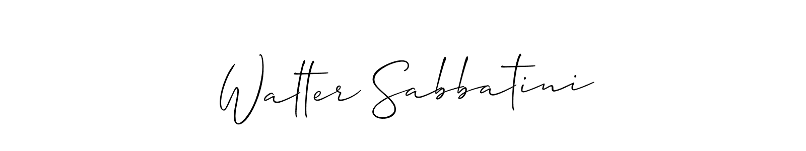 The best way (Allison_Script) to make a short signature is to pick only two or three words in your name. The name Walter Sabbatini include a total of six letters. For converting this name. Walter Sabbatini signature style 2 images and pictures png