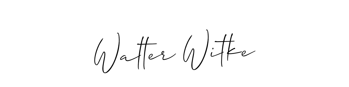 Make a beautiful signature design for name Walter Witke. With this signature (Allison_Script) style, you can create a handwritten signature for free. Walter Witke signature style 2 images and pictures png