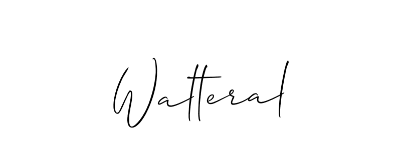 Walteral stylish signature style. Best Handwritten Sign (Allison_Script) for my name. Handwritten Signature Collection Ideas for my name Walteral. Walteral signature style 2 images and pictures png