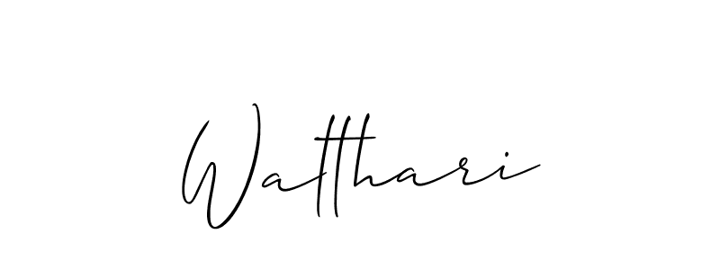 Allison_Script is a professional signature style that is perfect for those who want to add a touch of class to their signature. It is also a great choice for those who want to make their signature more unique. Get Walthari name to fancy signature for free. Walthari signature style 2 images and pictures png