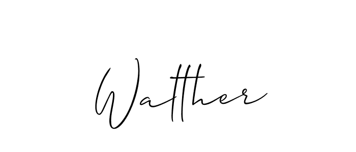 if you are searching for the best signature style for your name Walther. so please give up your signature search. here we have designed multiple signature styles  using Allison_Script. Walther signature style 2 images and pictures png