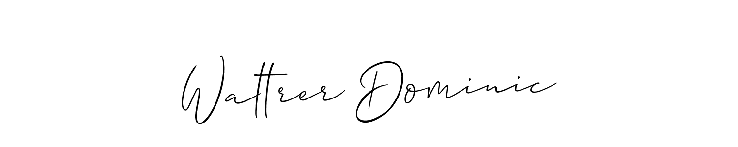 The best way (Allison_Script) to make a short signature is to pick only two or three words in your name. The name Waltrer Dominic include a total of six letters. For converting this name. Waltrer Dominic signature style 2 images and pictures png