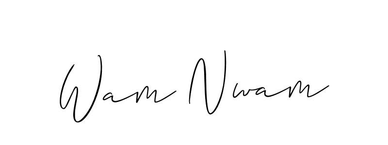 How to make Wam Nwam signature? Allison_Script is a professional autograph style. Create handwritten signature for Wam Nwam name. Wam Nwam signature style 2 images and pictures png