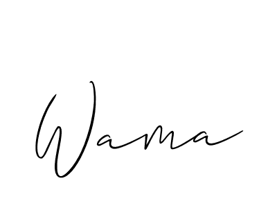 You should practise on your own different ways (Allison_Script) to write your name (Wama) in signature. don't let someone else do it for you. Wama signature style 2 images and pictures png