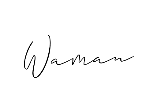 How to make Waman name signature. Use Allison_Script style for creating short signs online. This is the latest handwritten sign. Waman signature style 2 images and pictures png