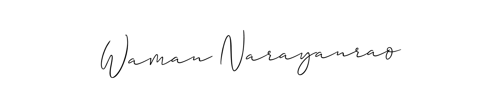 Waman Narayanrao stylish signature style. Best Handwritten Sign (Allison_Script) for my name. Handwritten Signature Collection Ideas for my name Waman Narayanrao. Waman Narayanrao signature style 2 images and pictures png