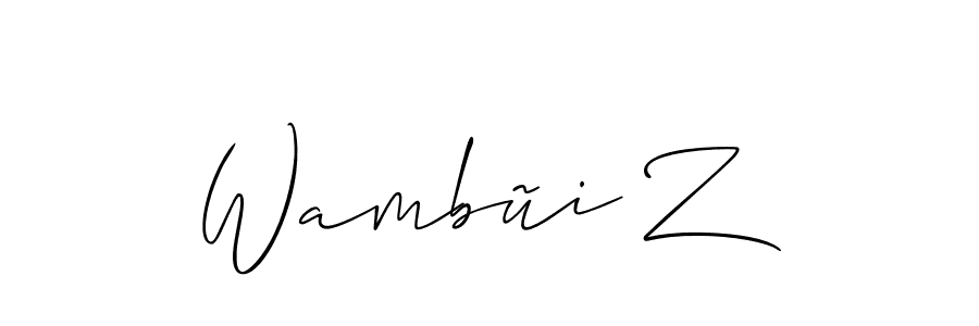 Here are the top 10 professional signature styles for the name Wambũi Z. These are the best autograph styles you can use for your name. Wambũi Z signature style 2 images and pictures png