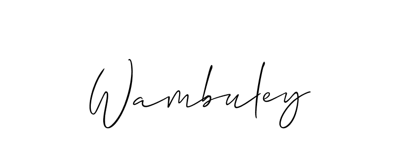 Once you've used our free online signature maker to create your best signature Allison_Script style, it's time to enjoy all of the benefits that Wambuley name signing documents. Wambuley signature style 2 images and pictures png