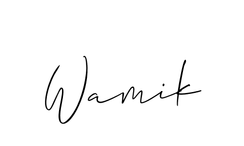 if you are searching for the best signature style for your name Wamik. so please give up your signature search. here we have designed multiple signature styles  using Allison_Script. Wamik signature style 2 images and pictures png