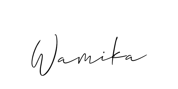 Also You can easily find your signature by using the search form. We will create Wamika name handwritten signature images for you free of cost using Allison_Script sign style. Wamika signature style 2 images and pictures png