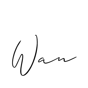 Allison_Script is a professional signature style that is perfect for those who want to add a touch of class to their signature. It is also a great choice for those who want to make their signature more unique. Get Wan name to fancy signature for free. Wan signature style 2 images and pictures png