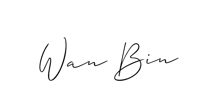 Best and Professional Signature Style for Wan Bin. Allison_Script Best Signature Style Collection. Wan Bin signature style 2 images and pictures png