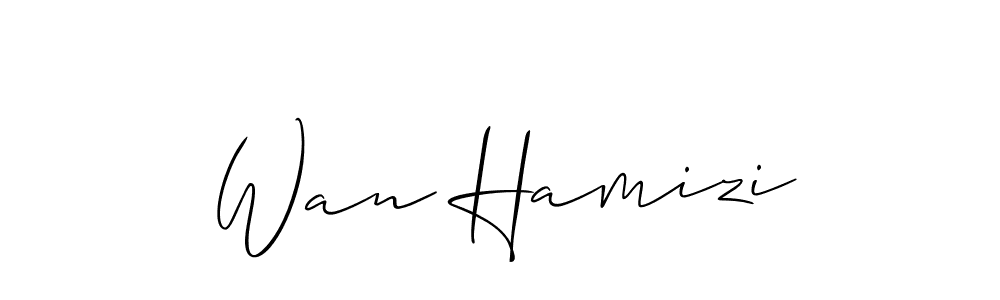 Use a signature maker to create a handwritten signature online. With this signature software, you can design (Allison_Script) your own signature for name Wan Hamizi. Wan Hamizi signature style 2 images and pictures png