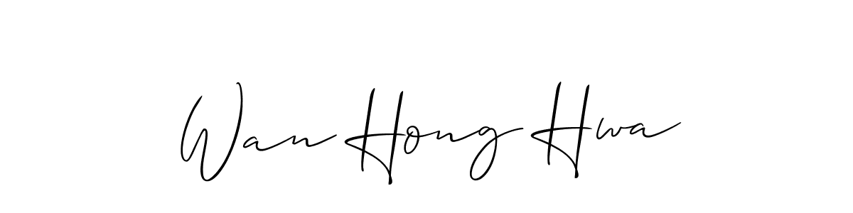 Make a beautiful signature design for name Wan Hong Hwa. Use this online signature maker to create a handwritten signature for free. Wan Hong Hwa signature style 2 images and pictures png