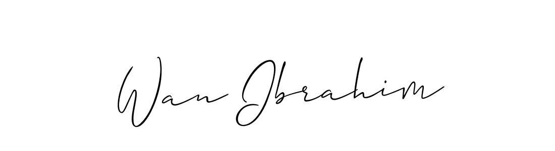 Use a signature maker to create a handwritten signature online. With this signature software, you can design (Allison_Script) your own signature for name Wan Ibrahim. Wan Ibrahim signature style 2 images and pictures png