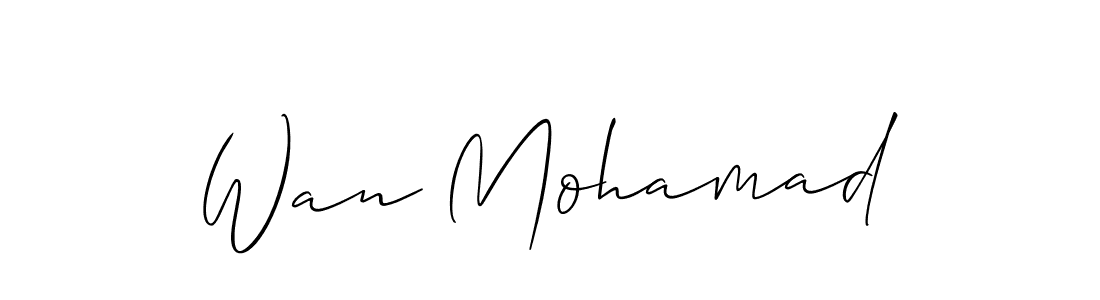 Similarly Allison_Script is the best handwritten signature design. Signature creator online .You can use it as an online autograph creator for name Wan Mohamad. Wan Mohamad signature style 2 images and pictures png
