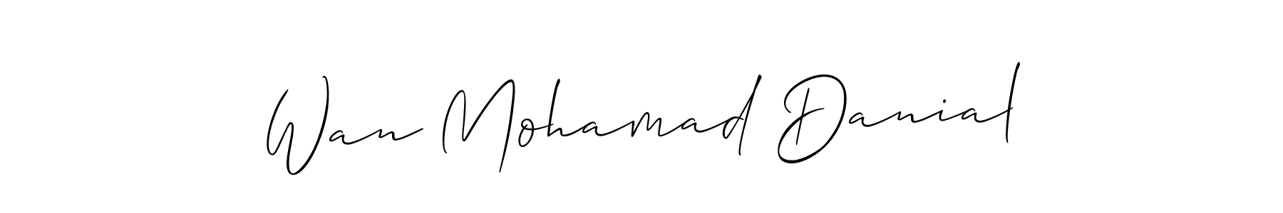 You can use this online signature creator to create a handwritten signature for the name Wan Mohamad Danial. This is the best online autograph maker. Wan Mohamad Danial signature style 2 images and pictures png