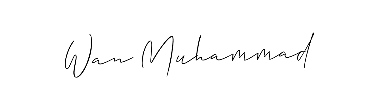 It looks lik you need a new signature style for name Wan Muhammad. Design unique handwritten (Allison_Script) signature with our free signature maker in just a few clicks. Wan Muhammad signature style 2 images and pictures png