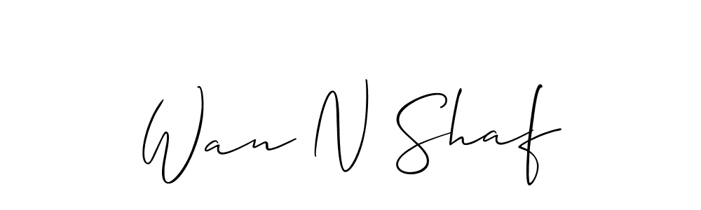 Best and Professional Signature Style for Wan N Shaf. Allison_Script Best Signature Style Collection. Wan N Shaf signature style 2 images and pictures png