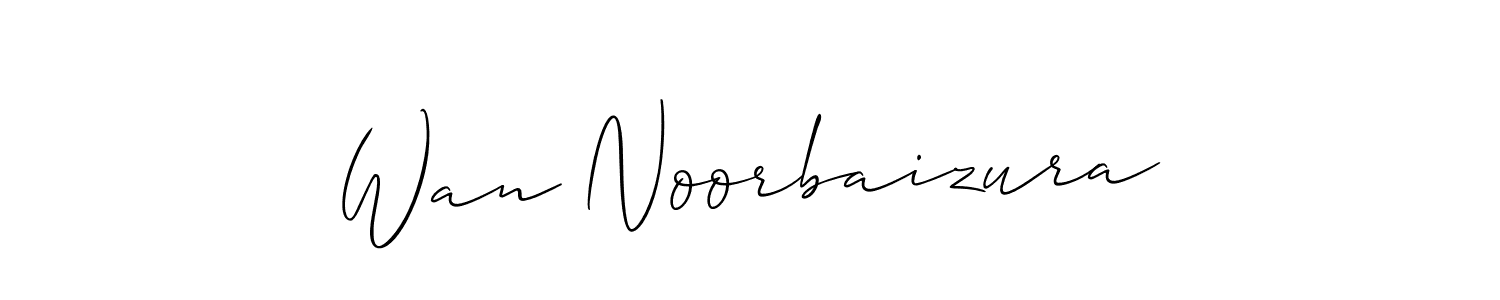 Use a signature maker to create a handwritten signature online. With this signature software, you can design (Allison_Script) your own signature for name Wan Noorbaizura. Wan Noorbaizura signature style 2 images and pictures png