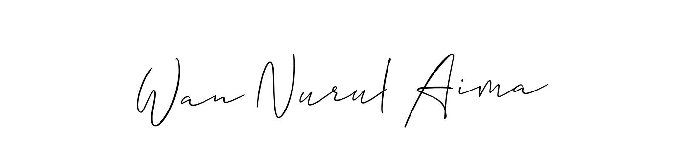 Best and Professional Signature Style for Wan Nurul Aima. Allison_Script Best Signature Style Collection. Wan Nurul Aima signature style 2 images and pictures png