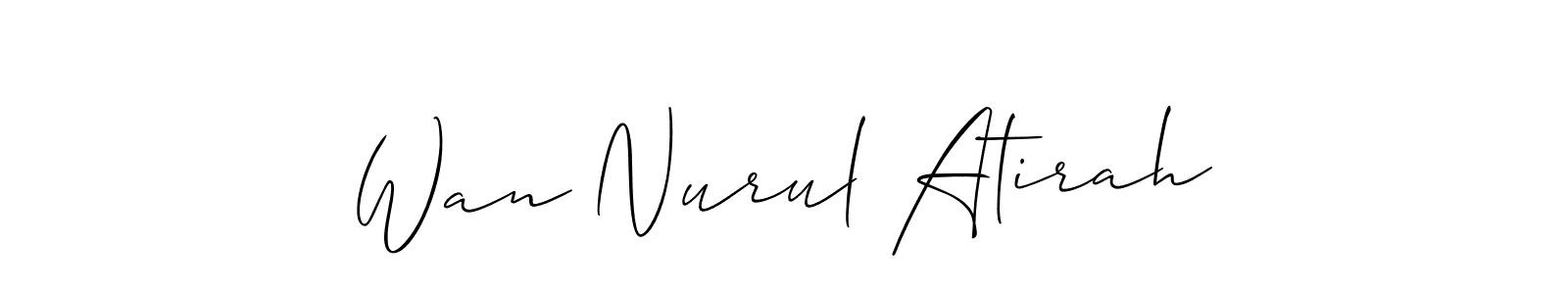 Make a beautiful signature design for name Wan Nurul Atirah. With this signature (Allison_Script) style, you can create a handwritten signature for free. Wan Nurul Atirah signature style 2 images and pictures png