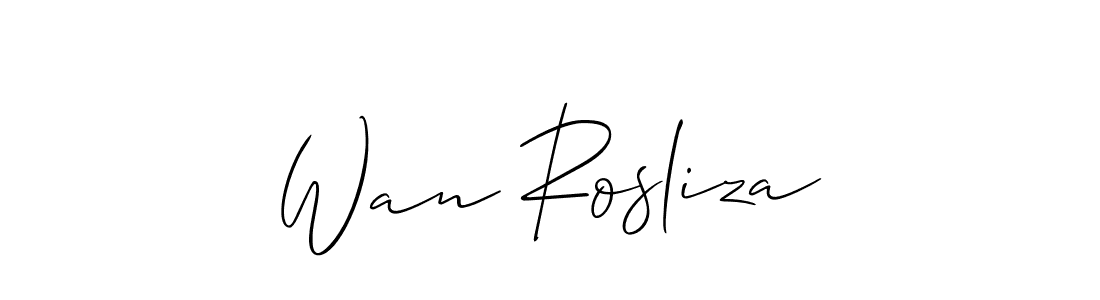 Design your own signature with our free online signature maker. With this signature software, you can create a handwritten (Allison_Script) signature for name Wan Rosliza. Wan Rosliza signature style 2 images and pictures png