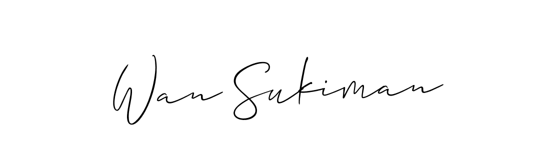 Use a signature maker to create a handwritten signature online. With this signature software, you can design (Allison_Script) your own signature for name Wan Sukiman. Wan Sukiman signature style 2 images and pictures png