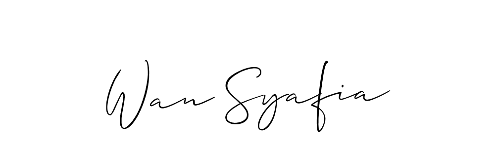 Make a beautiful signature design for name Wan Syafia. Use this online signature maker to create a handwritten signature for free. Wan Syafia signature style 2 images and pictures png