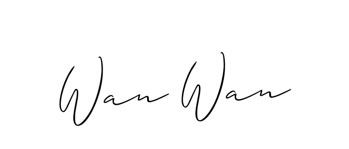 It looks lik you need a new signature style for name Wan Wan. Design unique handwritten (Allison_Script) signature with our free signature maker in just a few clicks. Wan Wan signature style 2 images and pictures png