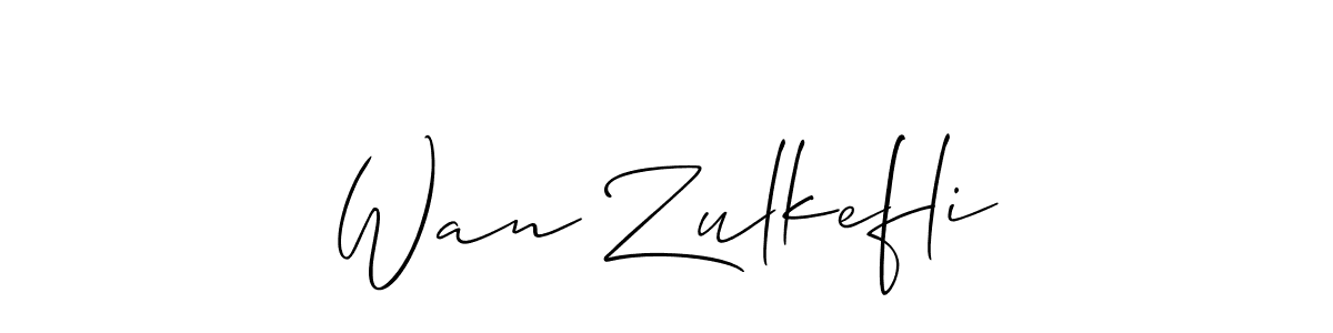 You should practise on your own different ways (Allison_Script) to write your name (Wan Zulkefli) in signature. don't let someone else do it for you. Wan Zulkefli signature style 2 images and pictures png