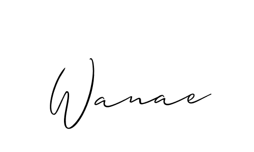 Best and Professional Signature Style for Wanae. Allison_Script Best Signature Style Collection. Wanae signature style 2 images and pictures png
