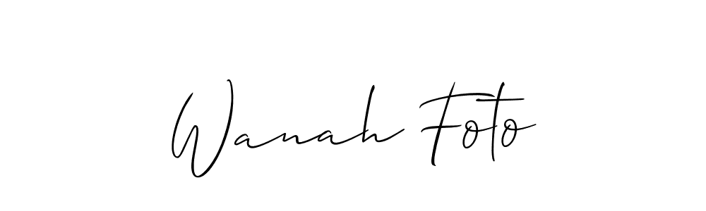 Design your own signature with our free online signature maker. With this signature software, you can create a handwritten (Allison_Script) signature for name Wanah Foto. Wanah Foto signature style 2 images and pictures png