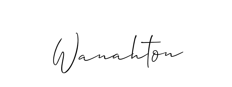Once you've used our free online signature maker to create your best signature Allison_Script style, it's time to enjoy all of the benefits that Wanahton name signing documents. Wanahton signature style 2 images and pictures png