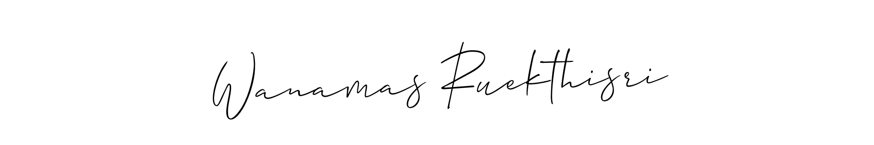 It looks lik you need a new signature style for name Wanamas Ruekthisri. Design unique handwritten (Allison_Script) signature with our free signature maker in just a few clicks. Wanamas Ruekthisri signature style 2 images and pictures png