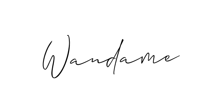 How to make Wandame signature? Allison_Script is a professional autograph style. Create handwritten signature for Wandame name. Wandame signature style 2 images and pictures png