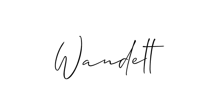 Make a short Wandelt signature style. Manage your documents anywhere anytime using Allison_Script. Create and add eSignatures, submit forms, share and send files easily. Wandelt signature style 2 images and pictures png