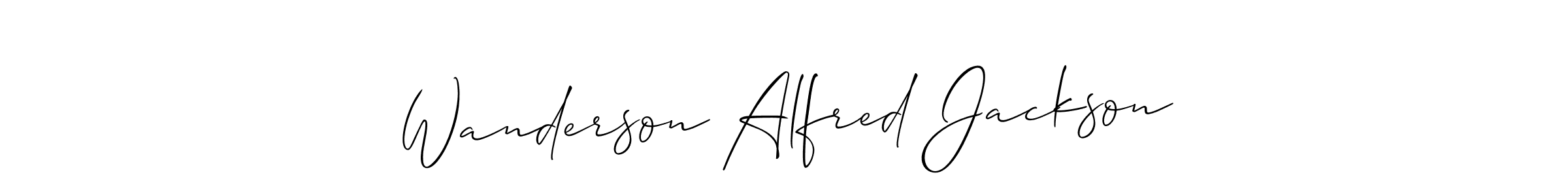 You can use this online signature creator to create a handwritten signature for the name Wanderson Alfred Jackson. This is the best online autograph maker. Wanderson Alfred Jackson signature style 2 images and pictures png