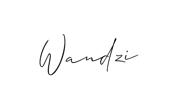 Create a beautiful signature design for name Wandzi. With this signature (Allison_Script) fonts, you can make a handwritten signature for free. Wandzi signature style 2 images and pictures png