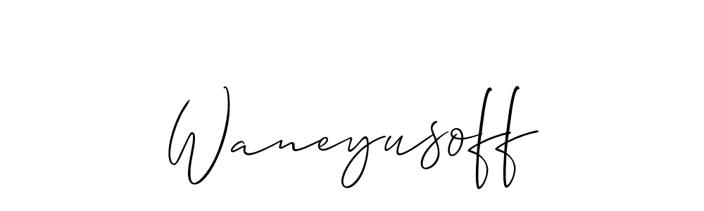 You can use this online signature creator to create a handwritten signature for the name Waneyusoff. This is the best online autograph maker. Waneyusoff signature style 2 images and pictures png