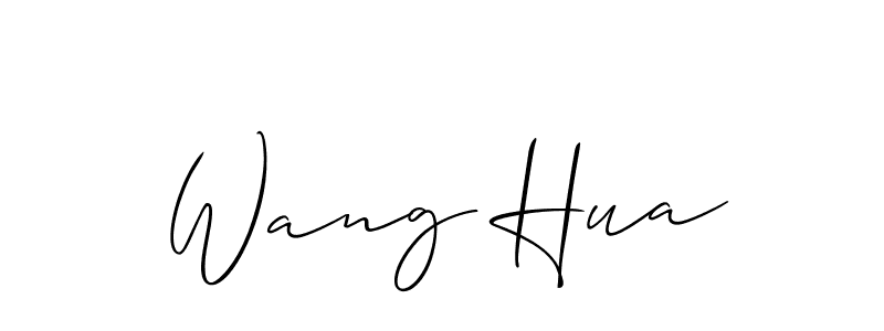 Wang Hua stylish signature style. Best Handwritten Sign (Allison_Script) for my name. Handwritten Signature Collection Ideas for my name Wang Hua. Wang Hua signature style 2 images and pictures png