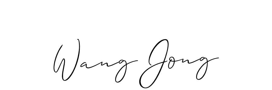 if you are searching for the best signature style for your name Wang Jong. so please give up your signature search. here we have designed multiple signature styles  using Allison_Script. Wang Jong signature style 2 images and pictures png