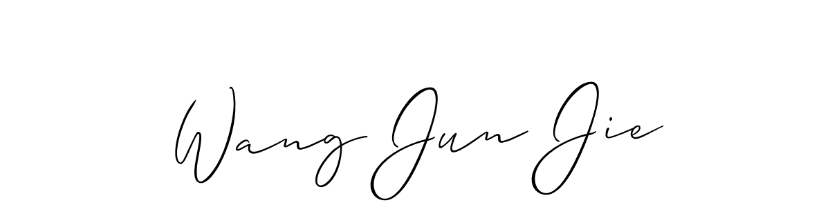 Similarly Allison_Script is the best handwritten signature design. Signature creator online .You can use it as an online autograph creator for name Wang Jun Jie. Wang Jun Jie signature style 2 images and pictures png